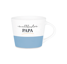 Espresso-Tasse mit Echtgold, "Weltbester Papa"