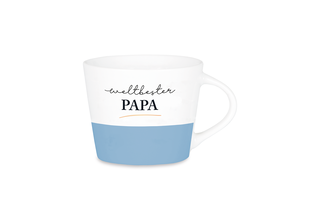 Espresso-Tasse mit Echtgold, "Weltbester Papa"