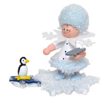 Drechslerei Kuhnert Schneeflöckchen mit Pinguin