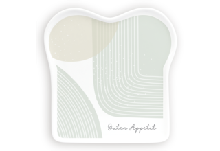 Toast-Teller mit Spruch, "Guten Appetit"