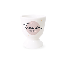 Grafik Werkstatt Eierbecher mit Echtgold, Porzellan Eierbecher "Traum-FRAU"