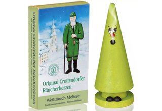 Räucherkerzen Set, Ziegenbein Mila Melisse + 1 Packung Weihrauch Melisse