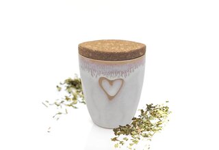 Gewürz im Espressobecher mit Herz, polarweiß, "Italienische Kräuter"