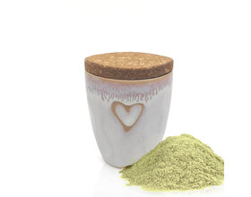 Gewürz im Espressobecher mit Herz, polarweiß, "Sour Cream Dip"