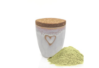 Gewürz im Espressobecher mit Herz, polarweiß, "Sour Cream Dip"