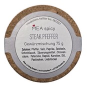 MEA living Gewürz im Espressobecher mit Herz, polarweiß, "Steak Pfeffer"