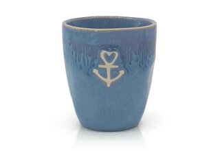STONEWARE Espressobecher "Anker" blau