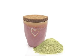 Gewürz im Espressobecher mit Herz, rosa, "Sour Cream Dip"