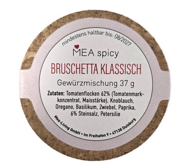 MEA living Gewürz im Espressobecher "Herz" sand, "Bruschetta - klassisch" MEA living Gewürz im Espressobecher "Herz" sand, "Bruschetta - klassisch"