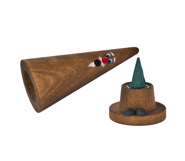 Crottendorfer Räucherfigur Ziegenbein-Addi Advent (braun)