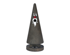 Räucherfigur Ziegenbein Karli König (grau)