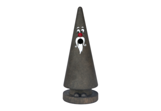 Räucherfigur Ziegenbein Karli König (grau)