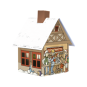 Crottendorfer Metall-Räucherhäuschen Glühweinhütte mit integriertem Räucherkerzenhalter