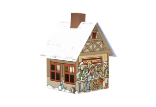 Metall-Räucherhäuschen Glühweinhütte