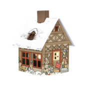 Crottendorfer Metall-Räucherhäuschen Glühweinhütte mit integriertem Räucherkerzenhalter