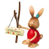 Drechslerei Kuhnert - Osterdekoration / Osterhase - Stupsi Hase Herzlich Willkommen Drechslerei Kuhnert - Osterdekoration / Osterhase - Stupsi Hase Herzlich Willkommen