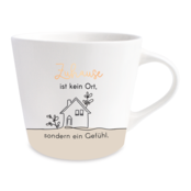 Grafik Werkstatt Goldtasse "Zuhause ist kein Ort, sondern ein Gefühl"