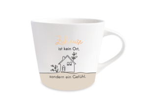 Goldtasse "Zuhause ist kein Ort, sondern ein Gefühl"