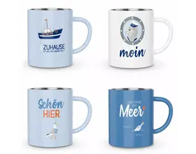 Thermobecher Thermotasse Edelstahl maritim