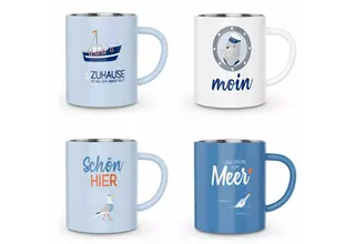 Thermobecher Thermotasse Edelstahl maritim