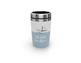 Thermobecher togo, 250ml, "Ich liebe das Meer"