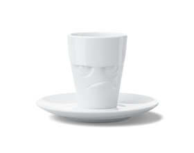 Espresso-Mug & Unterteller "Witzig"