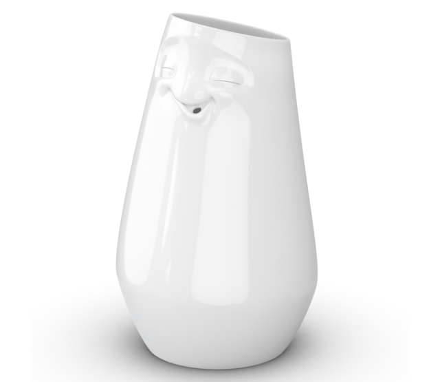 FIFTYEIGHT, Hohe Vase, "Entspannt", Porzellan, weiß FIFTYEIGHT, Hohe Vase, "Entspannt", Porzellan, weiß