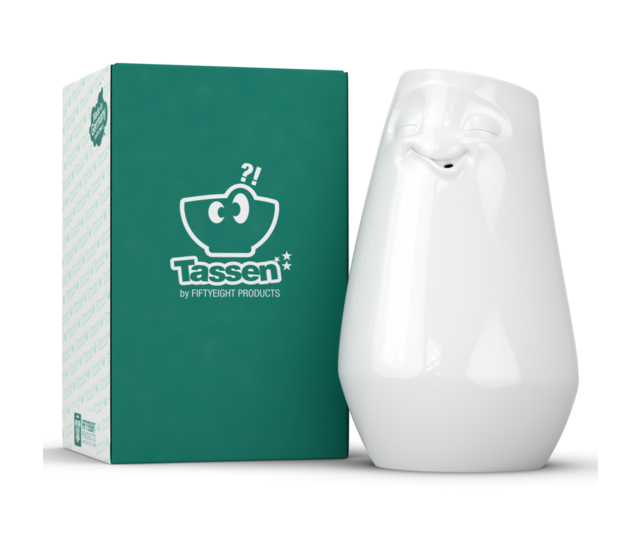 FIFTYEIGHT, Hohe Vase, "Entspannt", Porzellan, weiß FIFTYEIGHT, Hohe Vase, "Entspannt", Porzellan, weiß