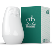 FIFTYEIGHT, Hohe Vase, "Entspannt", Porzellan, weiß FIFTYEIGHT, Hohe Vase, "Entspannt", Porzellan, weiß