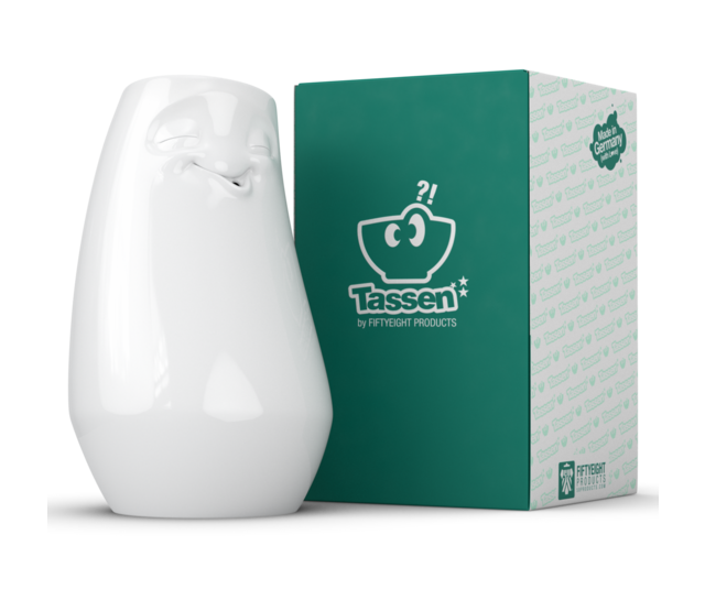 FIFTYEIGHT, Hohe Vase, "Entspannt", Porzellan, weiß FIFTYEIGHT, Hohe Vase, "Entspannt", Porzellan, weiß