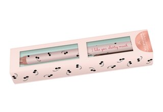 Kugelschreiber mit lustigem Spruch, "I like you cherry much"