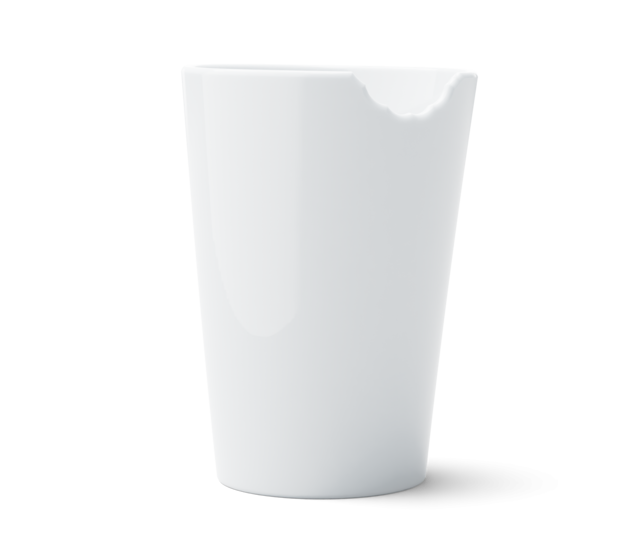Becher mit Biss, ohne Henkel