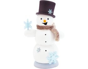 Schneemann mit Schneesternen