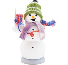 Kuhnert Schneemann mit Strickzeug