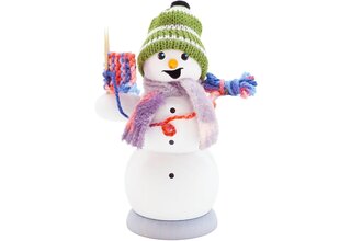 Schneemann mit Strickzeug