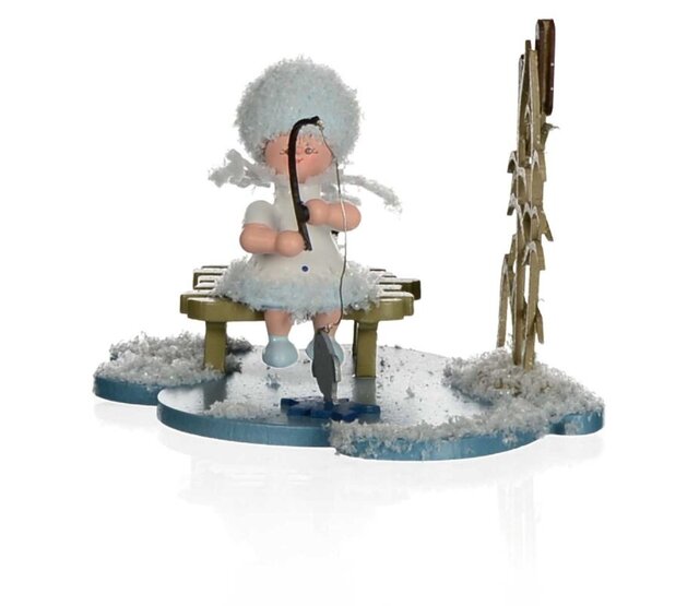 Drechslerei Kuhnert, Schneeflöckchen auf Wolke, Eisangler Drechslerei Kuhnert, Schneeflöckchen auf Wolke, Eisangler