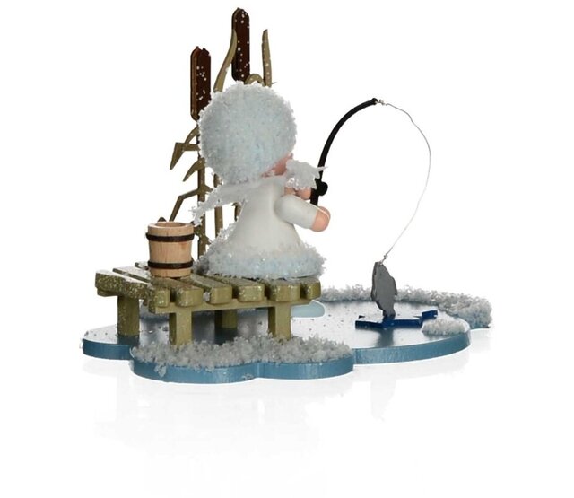 Drechslerei Kuhnert, Schneeflöckchen auf Wolke, Eisangler Drechslerei Kuhnert, Schneeflöckchen auf Wolke, Eisangler