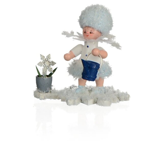 Drechslerei Kuhnert Schneeflöckchen mit Gießkanne