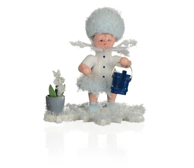 Drechslerei Kuhnert Schneeflöckchen mit Gießkanne