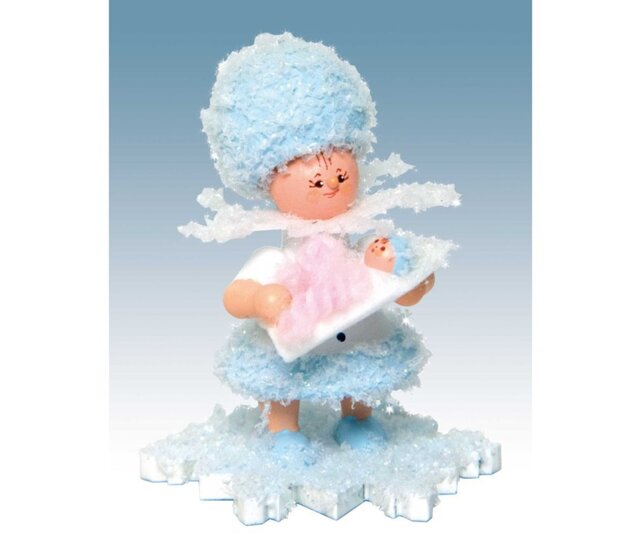 Drechslerei Kuhnert Schneeflöckchen mit Baby Mädchen