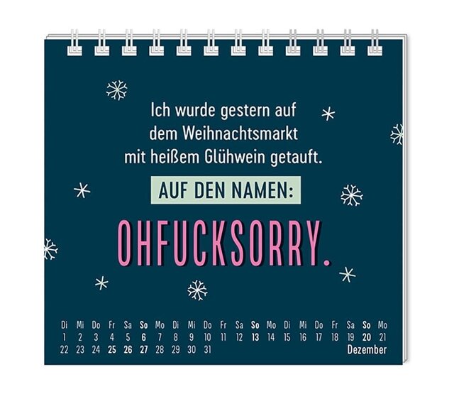 Grafik Werkstatt, Mini-Kalender 2026, Nett kann ich auch