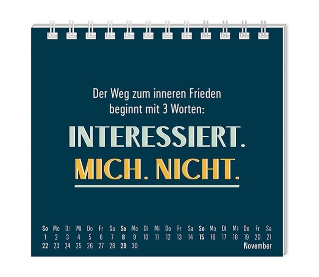 Grafik Werkstatt, Mini-Kalender 2026, Nett kann ich auch