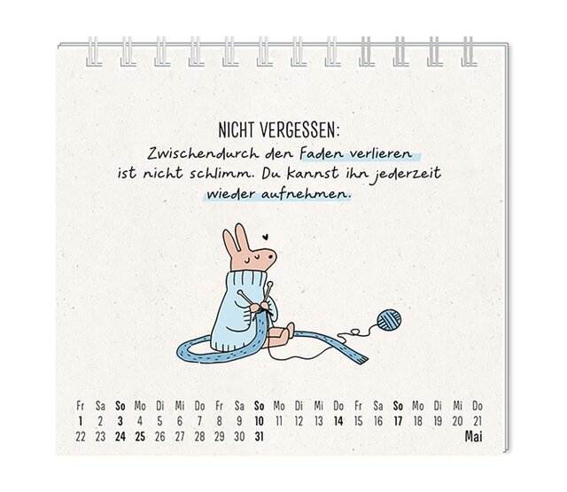 Grafik Werkstatt, Mini-Kalender 2026, Man muss mit allem rechnen