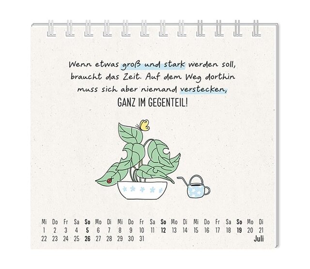 Grafik Werkstatt, Mini-Kalender 2026, Man muss mit allem rechnen