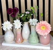 7 Väschen GROß auf Tablett  aus Keramik multicolor 7 Väschen GROß auf Tablett  aus Keramik multicolor