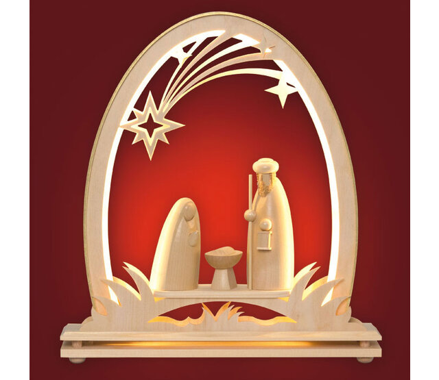 Seidel Rundbogen Christi Geburt, LED Seidel Rundbogen Christi Geburt, LED