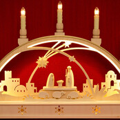 Seidel Schwibbogen Christi Geburt mit Sockel, LED Seidel Schwibbogen Christi Geburt mit Sockel, LED