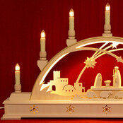 Seidel Schwibbogen Christi Geburt mit Sockel, LED Seidel Schwibbogen Christi Geburt mit Sockel, LED