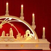 Seidel Schwibbogen Christi Geburt mit Sockel, LED Seidel Schwibbogen Christi Geburt mit Sockel, LED
