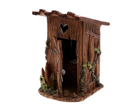 Keramik Räucherhaus, "Stilles Örtchen", groß